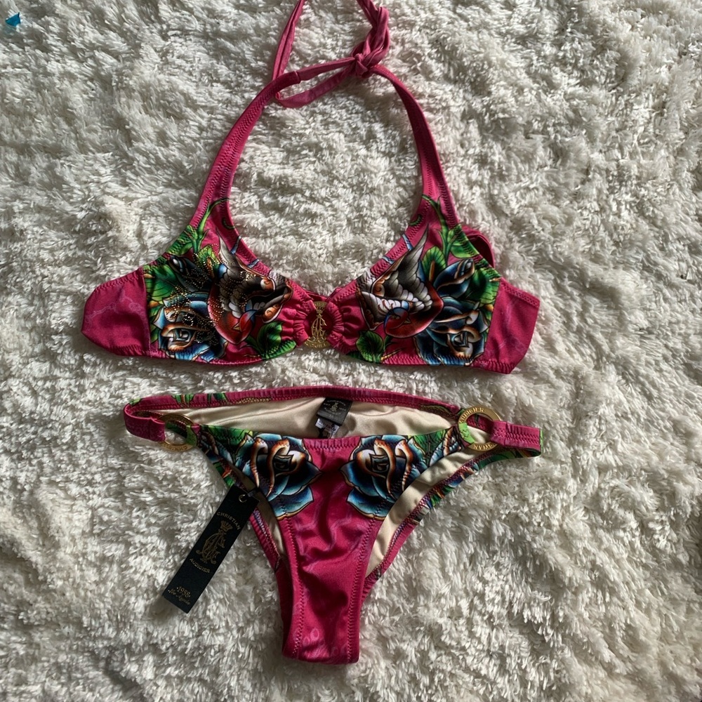 ED HARDY CHRISTIAN AUDIGIER VINTAGE BIKINI